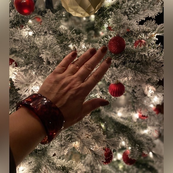 Vintage Leopard Print Asymmetrical Plastic Lucite Wide Chunky Bangle - Picture 7 of 10